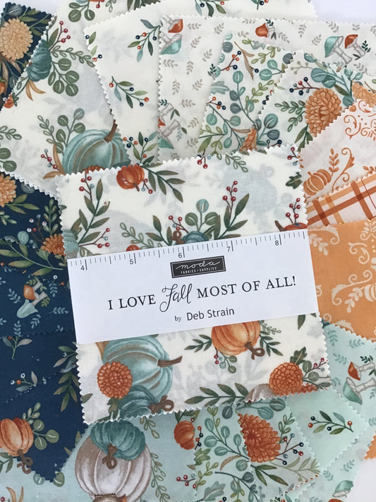 I Love Fall Most of All Charm Pack by Deb Strain for Moda Fabrics