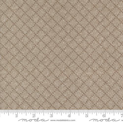 Farmhouse Flannels III Cocoa Tan Diamond Grid Yardage by Primitive Gatherings for Moda Fabrics