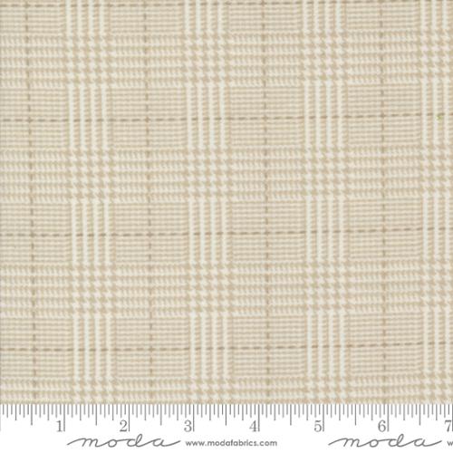 Farmhouse Flannels III Cream Box Plaid Yardage by Primitive Gatherings for Moda Fabrics