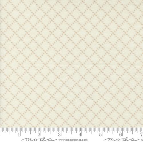 Farmhouse Flannels III Cream Diamond Check Yardage by Primitive Gatherings for Moda Fabrics