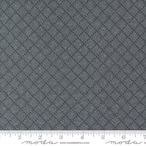 Farmhouse Flannels III Graphite Diamond Grid Yardage by Primitive Gatherings for Moda Fabrics