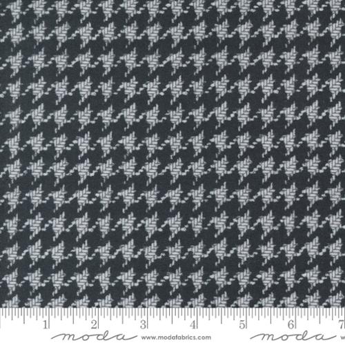 Farmhouse Flannels III Black Houndstooth Yardage by Primitive Gatherings for Moda Fabrics