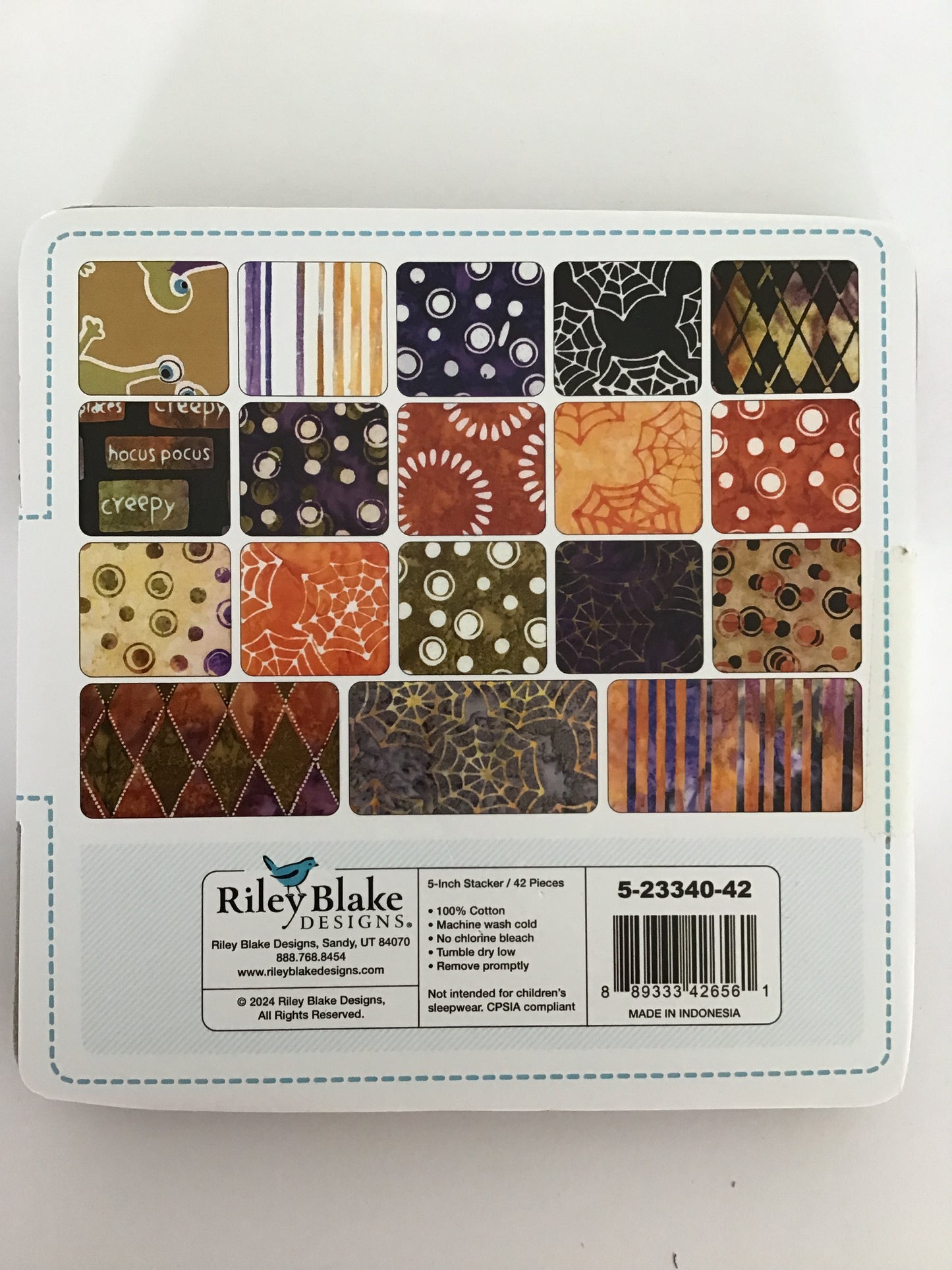 Fright This Way 5" Batik Stacker (Charm Pack) by Sandy Gervais for Riley Blake Designs
