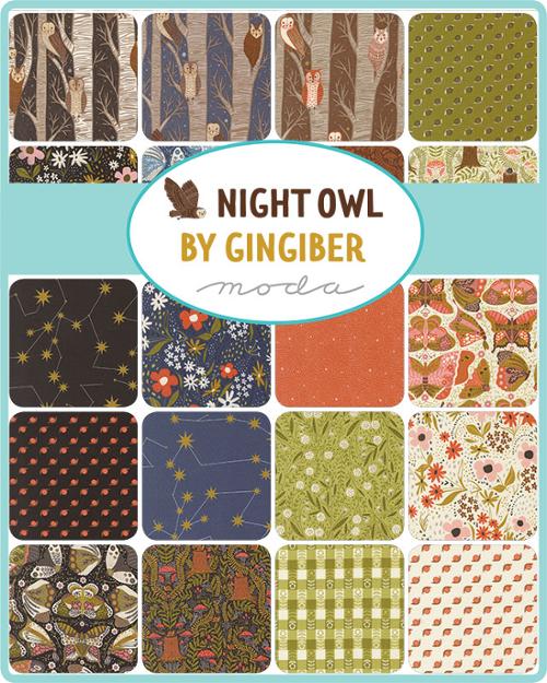 Night Owl Charm Pack by Gingiber for Moda Fabrics
