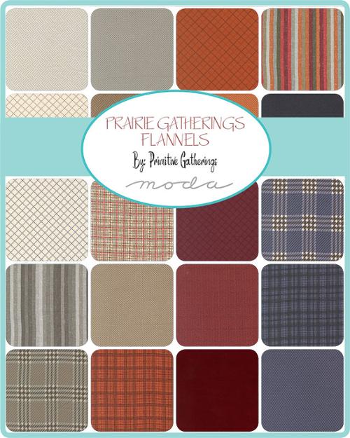 Prairie Gatherings Flannel by Primitive Gatherings for Moda, Indigo Herringbone Stripe sold by the Yard, Cut in One Continuous Cut 49318 16F