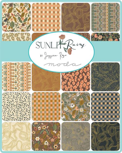Sunlit Ruins Charm Pack with Metallic Accents by Jessica Rose for Moda Fabrics