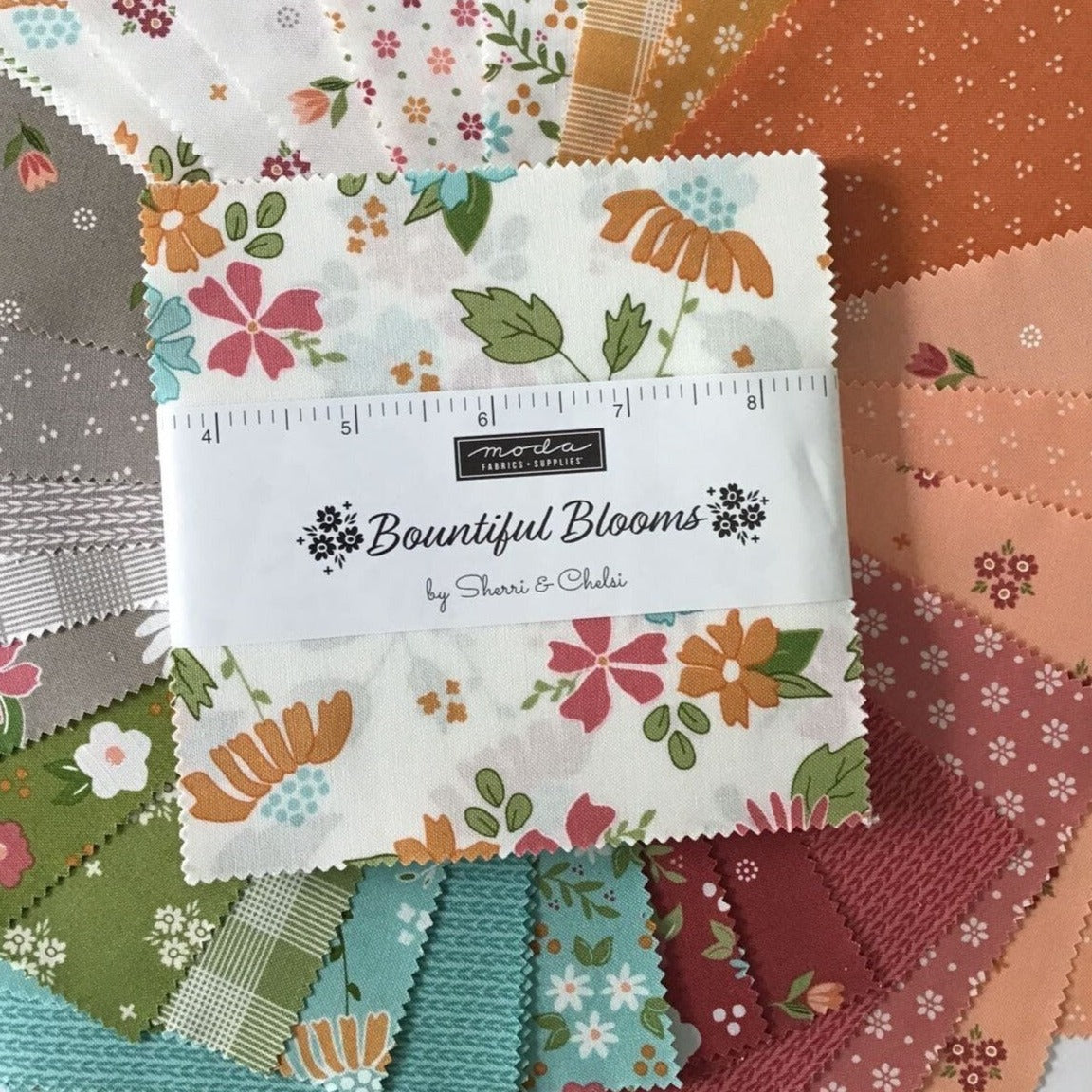 Bountiful Blooms Charm Pack by Sherri & Chelsi for Moda Fabrics – Stone ...