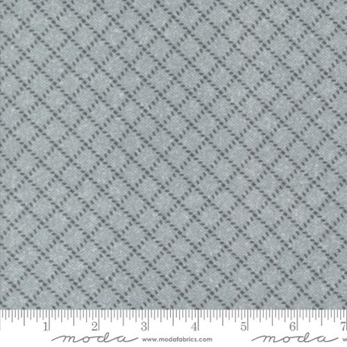 Farmhouse Flannels III Pewter Diamond Grid Yardage by Primitive Gatherings for Moda Fabrics