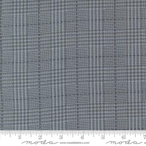 Farmhouse Flannels III Pewter Gray Box Check Yardage by Primitive Gatherings for Moda Fabrics