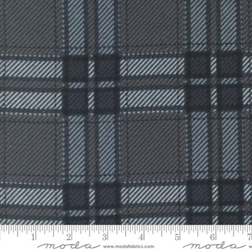 Farmhouse Flannels III Graphite Gray Moose Plaid Yardage by Primitive Gatherings for Moda Fabrics